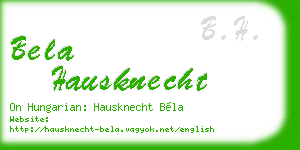 bela hausknecht business card